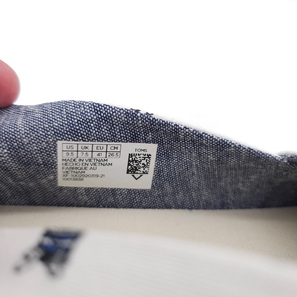 Toms Women's White Nautical Dog Print Slip On Flats Shoes Size 9.5 - Picture 6 of 8